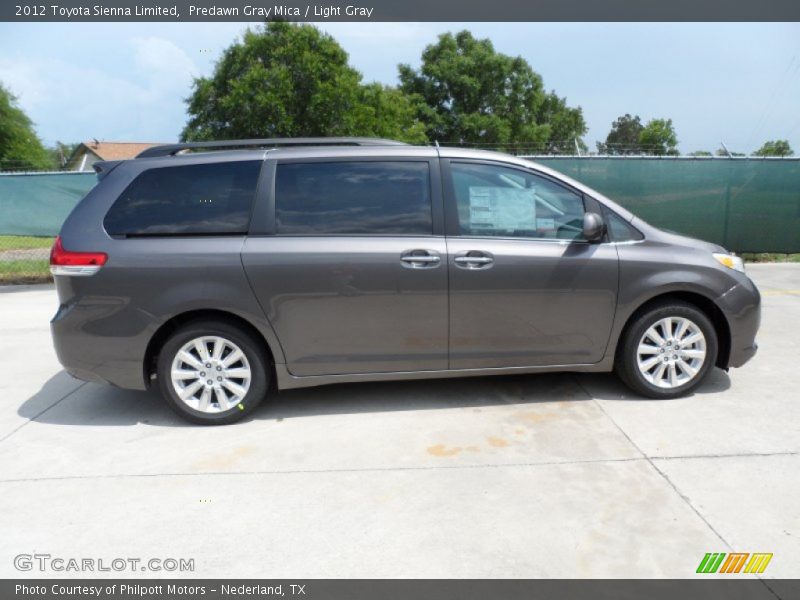 Predawn Gray Mica / Light Gray 2012 Toyota Sienna Limited