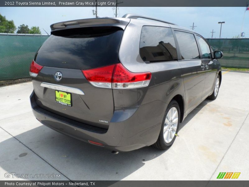 Predawn Gray Mica / Light Gray 2012 Toyota Sienna Limited