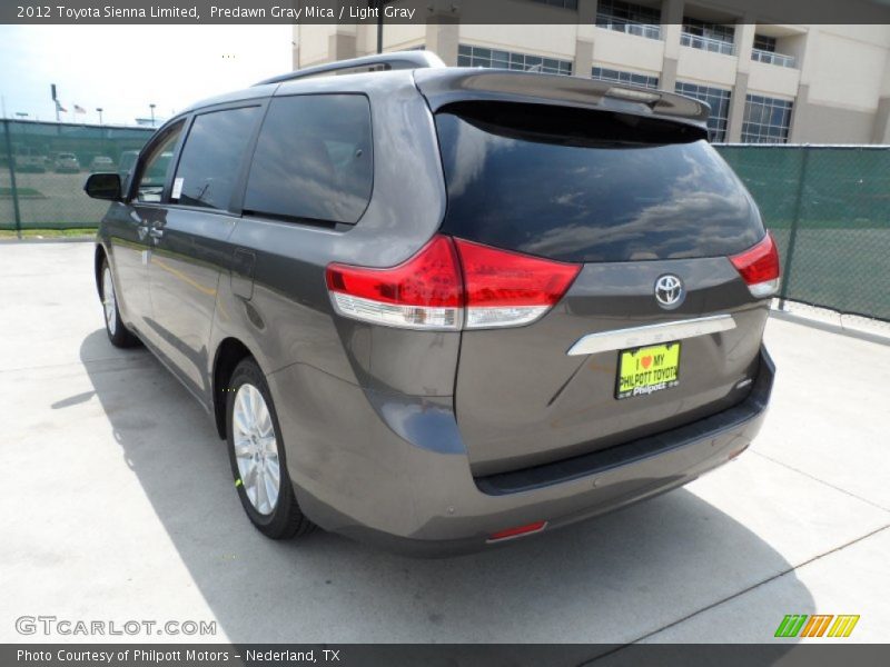 Predawn Gray Mica / Light Gray 2012 Toyota Sienna Limited