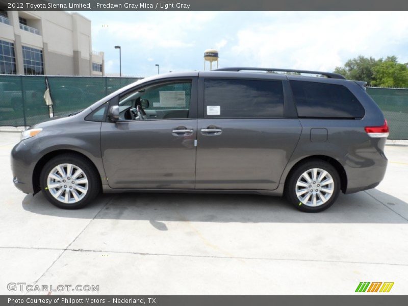 Predawn Gray Mica / Light Gray 2012 Toyota Sienna Limited