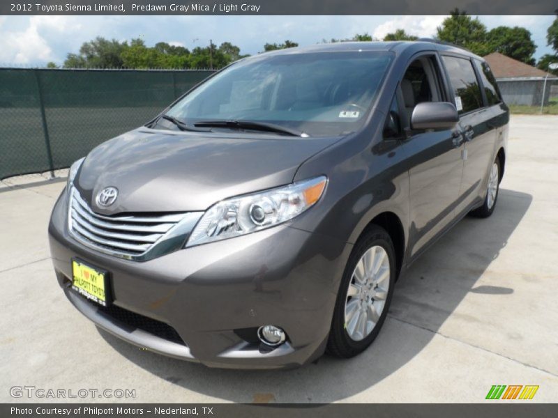 Predawn Gray Mica / Light Gray 2012 Toyota Sienna Limited