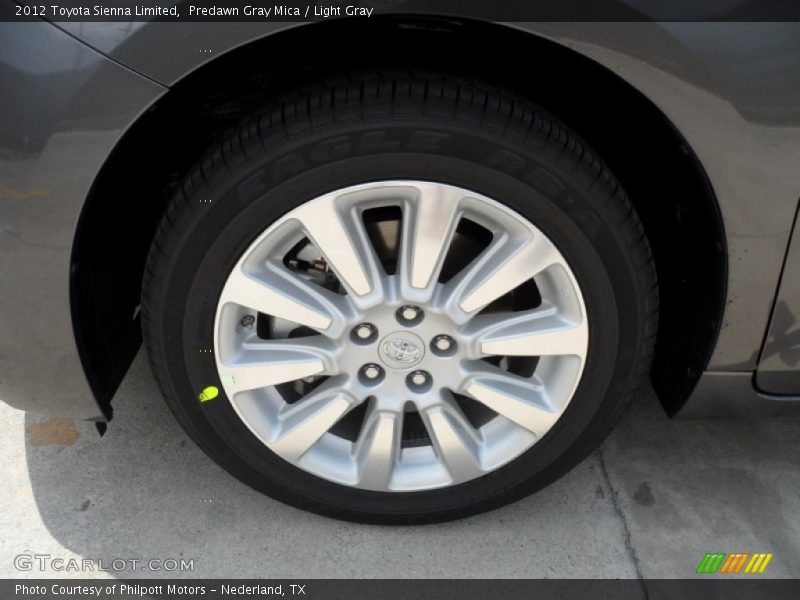 Predawn Gray Mica / Light Gray 2012 Toyota Sienna Limited