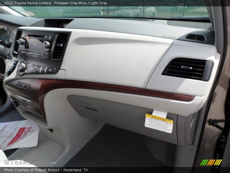 Predawn Gray Mica / Light Gray 2012 Toyota Sienna Limited