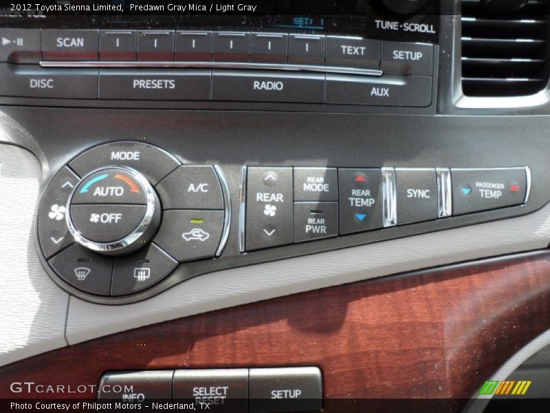 Predawn Gray Mica / Light Gray 2012 Toyota Sienna Limited