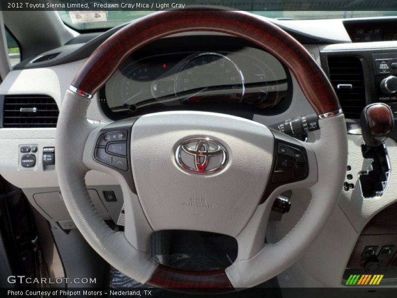 Predawn Gray Mica / Light Gray 2012 Toyota Sienna Limited