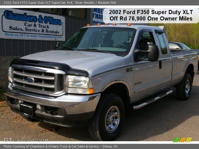 Silver Metallic / Medium Flint 2002 Ford F350 Super Duty XLT SuperCab 4x4