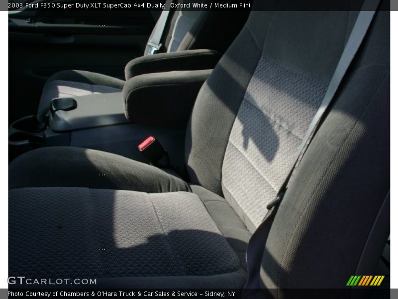Oxford White / Medium Flint 2003 Ford F350 Super Duty XLT SuperCab 4x4 Dually