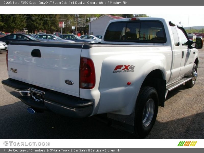 Oxford White / Medium Flint 2003 Ford F350 Super Duty XLT SuperCab 4x4 Dually