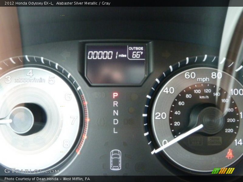 Alabaster Silver Metallic / Gray 2012 Honda Odyssey EX-L