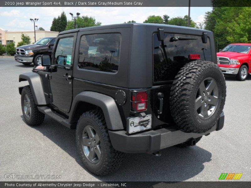 Black / Dark Slate Gray/Medium Slate Gray 2010 Jeep Wrangler Sport 4x4