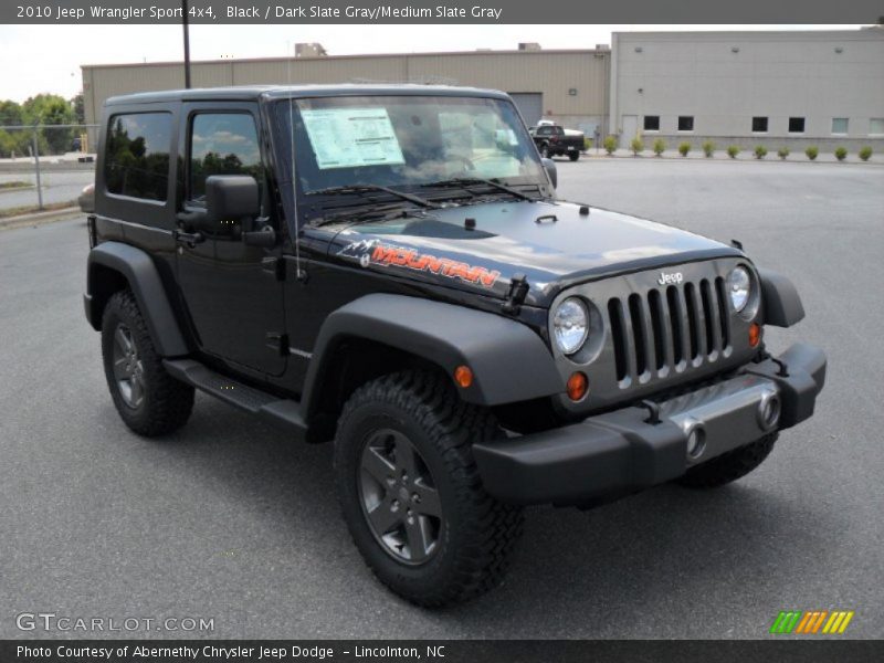 Black / Dark Slate Gray/Medium Slate Gray 2010 Jeep Wrangler Sport 4x4