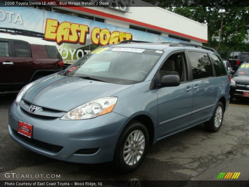 Blue Mirage Metallic / Stone 2008 Toyota Sienna LE AWD