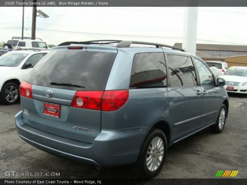 Blue Mirage Metallic / Stone 2008 Toyota Sienna LE AWD
