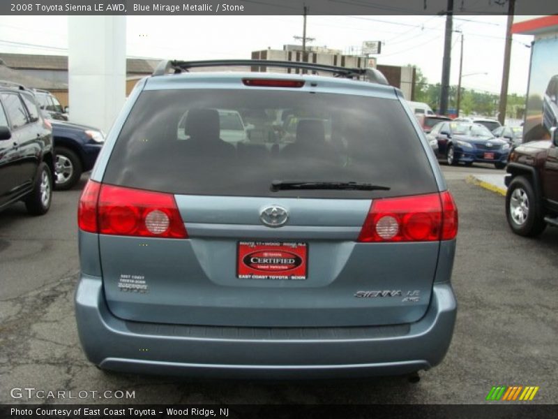 Blue Mirage Metallic / Stone 2008 Toyota Sienna LE AWD