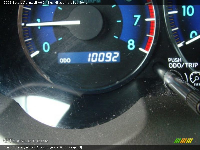 Blue Mirage Metallic / Stone 2008 Toyota Sienna LE AWD