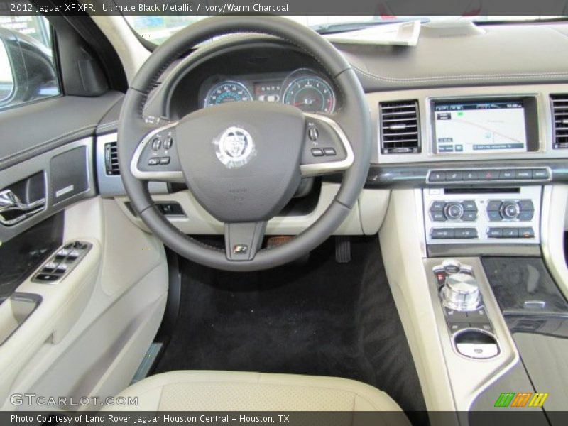 Ultimate Black Metallic / Ivory/Warm Charcoal 2012 Jaguar XF XFR