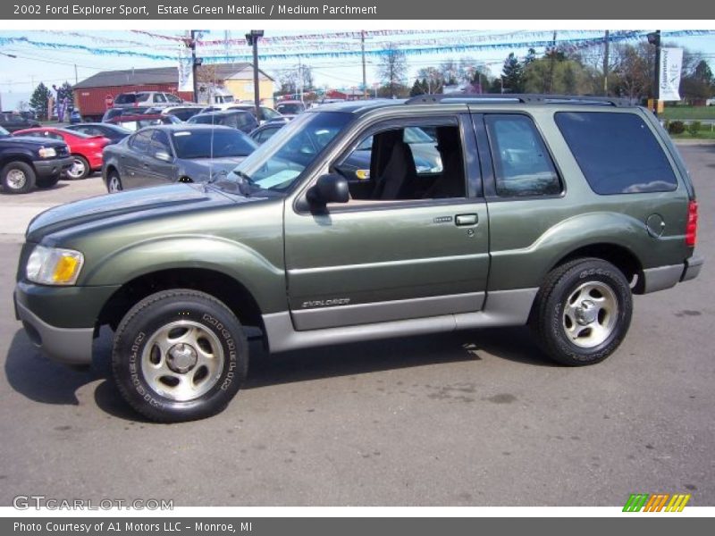 Estate Green Metallic / Medium Parchment 2002 Ford Explorer Sport
