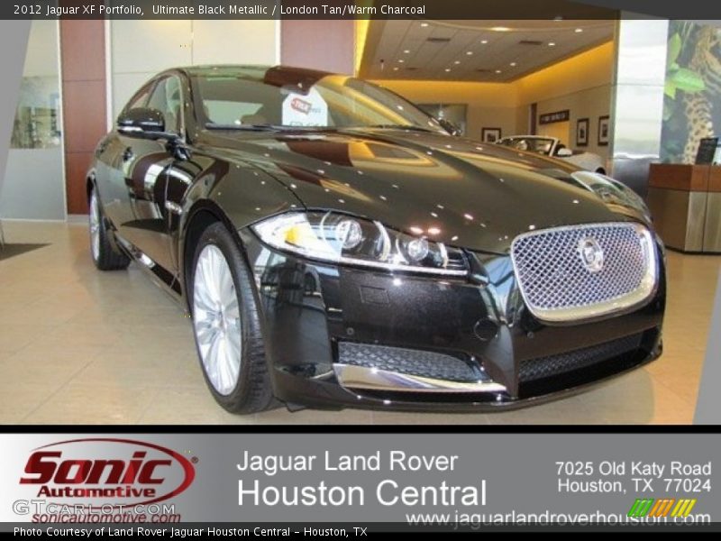 Ultimate Black Metallic / London Tan/Warm Charcoal 2012 Jaguar XF Portfolio