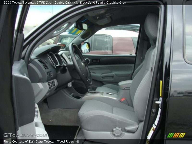 Black Sand Pearl / Graphite Gray 2009 Toyota Tacoma V6 TRD Sport Double Cab 4x4