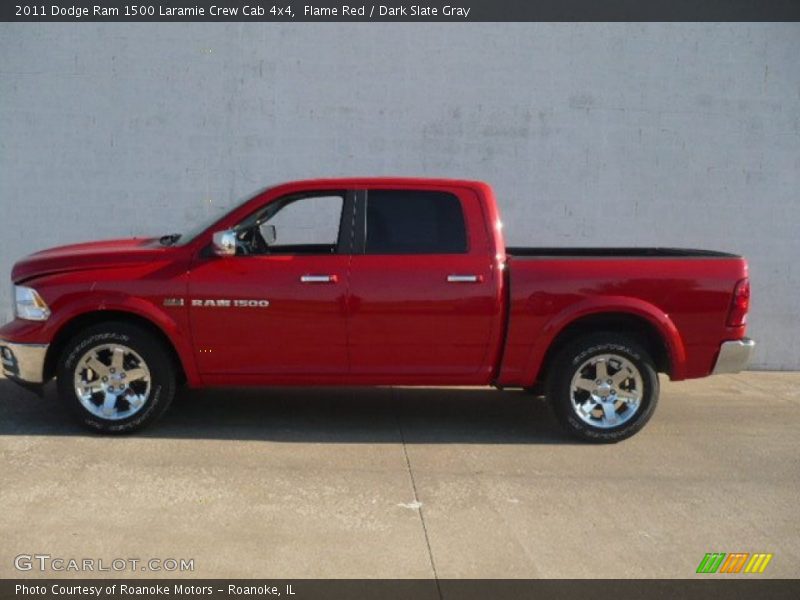 Flame Red / Dark Slate Gray 2011 Dodge Ram 1500 Laramie Crew Cab 4x4