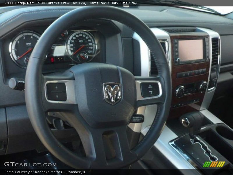Flame Red / Dark Slate Gray 2011 Dodge Ram 1500 Laramie Crew Cab 4x4