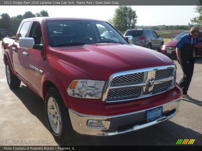 Flame Red / Dark Slate Gray 2011 Dodge Ram 1500 Laramie Crew Cab 4x4