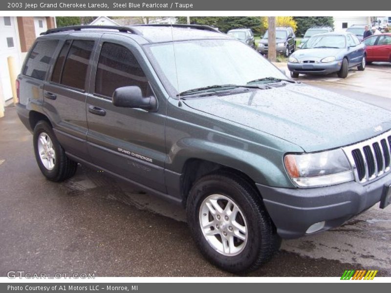 Steel Blue Pearlcoat / Taupe 2003 Jeep Grand Cherokee Laredo