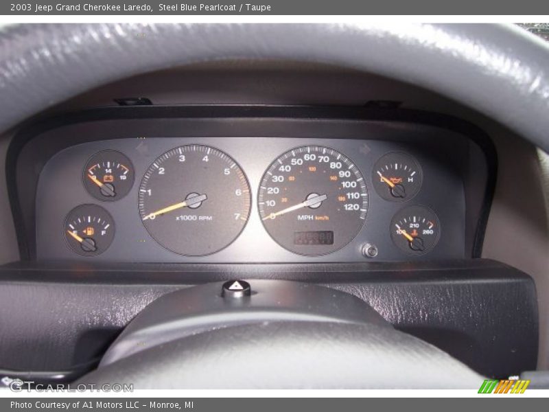 Steel Blue Pearlcoat / Taupe 2003 Jeep Grand Cherokee Laredo