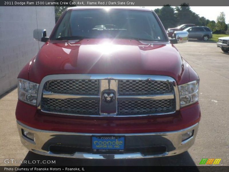 Flame Red / Dark Slate Gray 2011 Dodge Ram 1500 Laramie Crew Cab 4x4