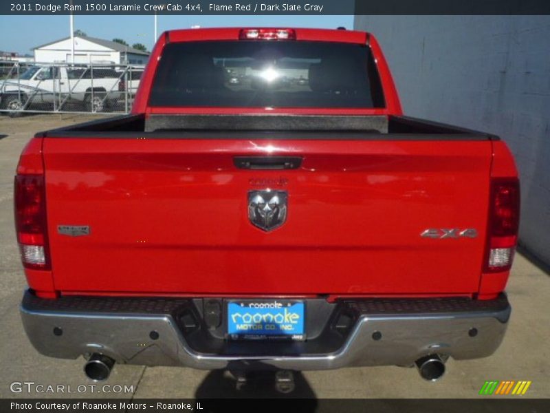 Flame Red / Dark Slate Gray 2011 Dodge Ram 1500 Laramie Crew Cab 4x4
