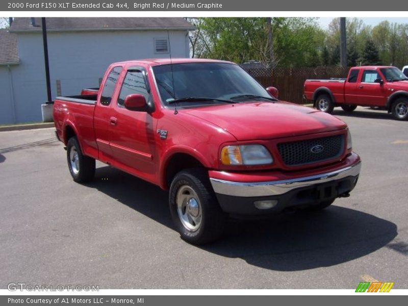 Bright Red / Medium Graphite 2000 Ford F150 XLT Extended Cab 4x4