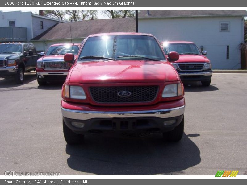 Bright Red / Medium Graphite 2000 Ford F150 XLT Extended Cab 4x4