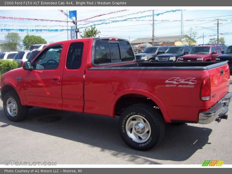 Bright Red / Medium Graphite 2000 Ford F150 XLT Extended Cab 4x4