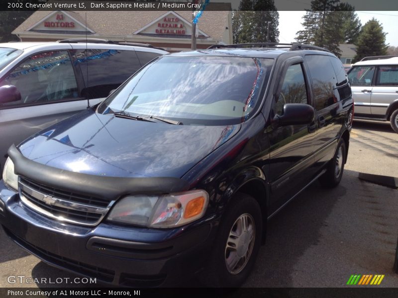 Dark Sapphire Metallic / Medium Gray 2002 Chevrolet Venture LS
