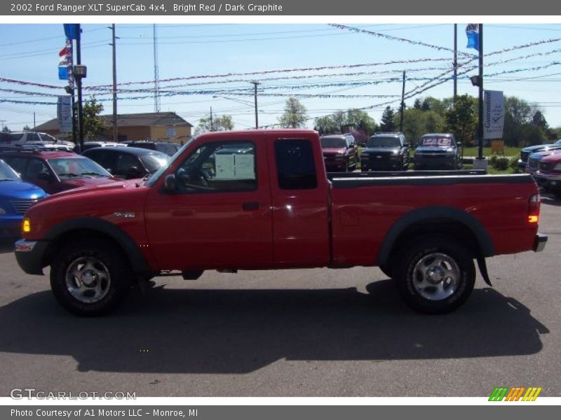 Bright Red / Dark Graphite 2002 Ford Ranger XLT SuperCab 4x4