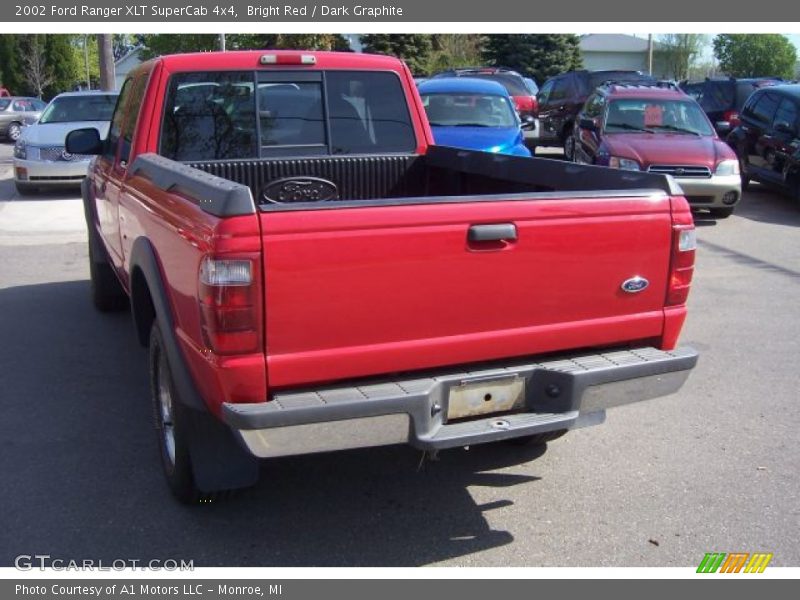 Bright Red / Dark Graphite 2002 Ford Ranger XLT SuperCab 4x4