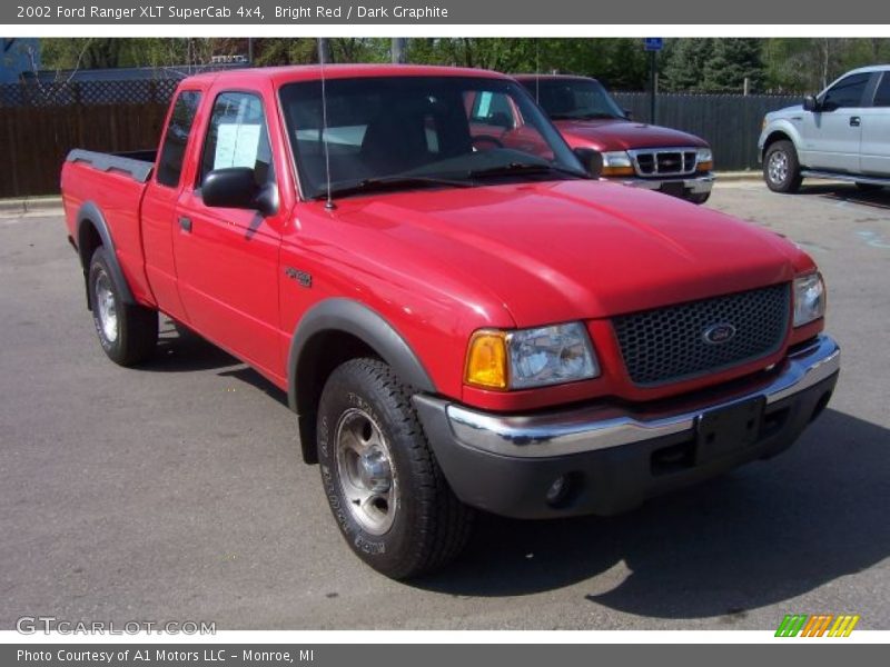Bright Red / Dark Graphite 2002 Ford Ranger XLT SuperCab 4x4