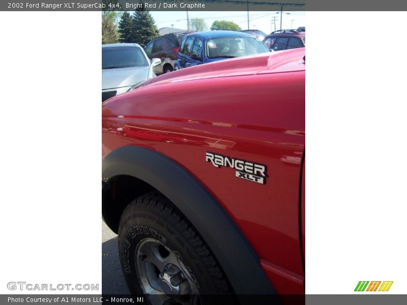 Bright Red / Dark Graphite 2002 Ford Ranger XLT SuperCab 4x4