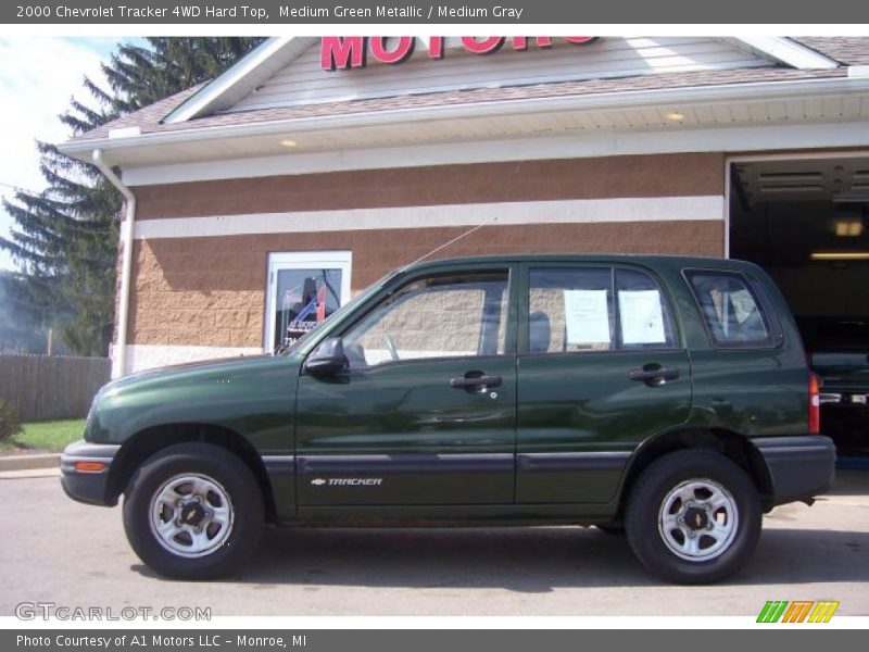 Medium Green Metallic / Medium Gray 2000 Chevrolet Tracker 4WD Hard Top