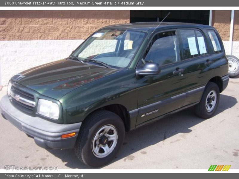 Medium Green Metallic / Medium Gray 2000 Chevrolet Tracker 4WD Hard Top