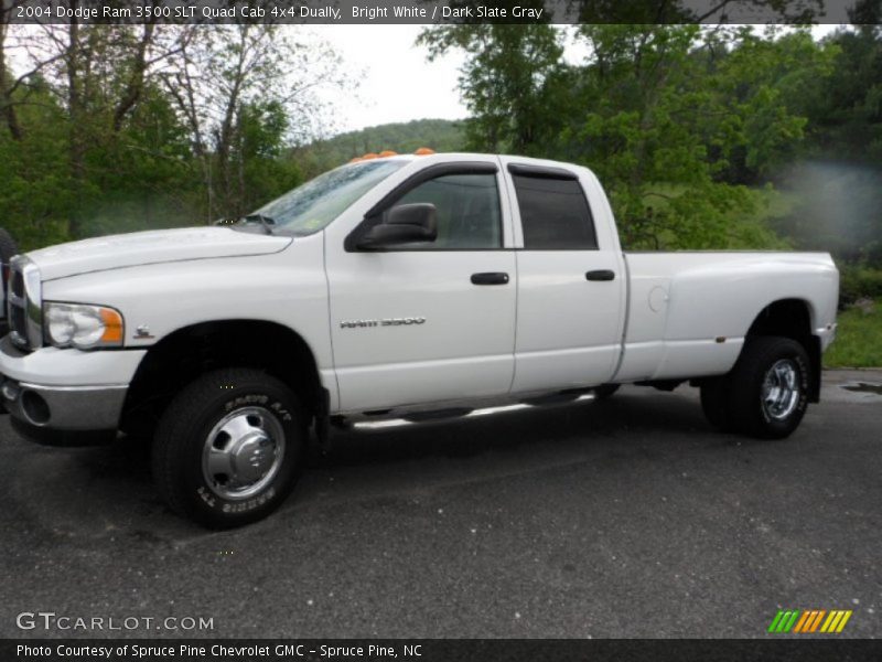 Bright White / Dark Slate Gray 2004 Dodge Ram 3500 SLT Quad Cab 4x4 Dually