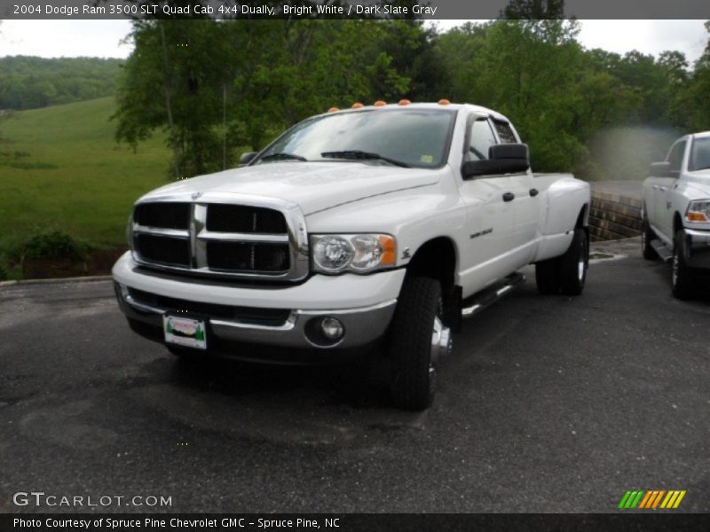 Bright White / Dark Slate Gray 2004 Dodge Ram 3500 SLT Quad Cab 4x4 Dually