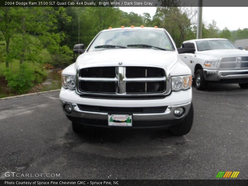 Bright White / Dark Slate Gray 2004 Dodge Ram 3500 SLT Quad Cab 4x4 Dually