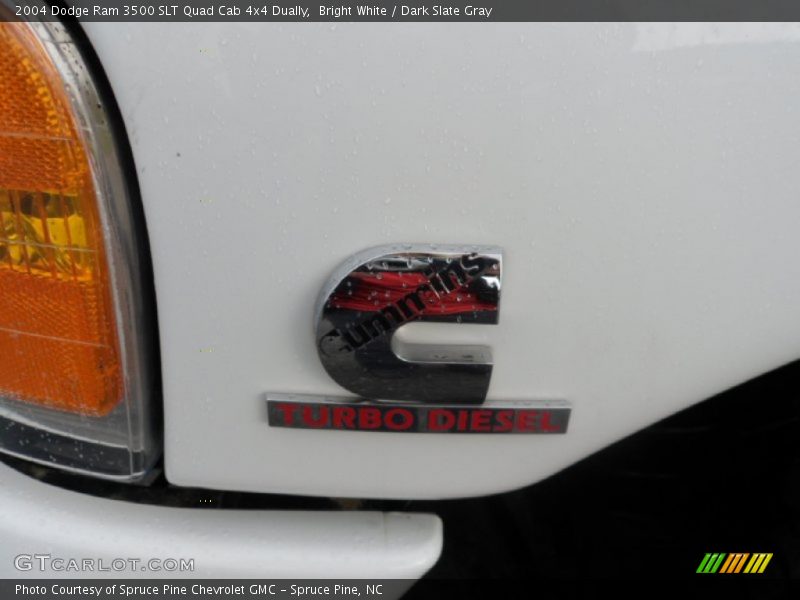 Bright White / Dark Slate Gray 2004 Dodge Ram 3500 SLT Quad Cab 4x4 Dually