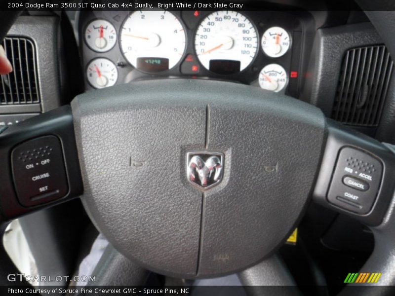 Bright White / Dark Slate Gray 2004 Dodge Ram 3500 SLT Quad Cab 4x4 Dually