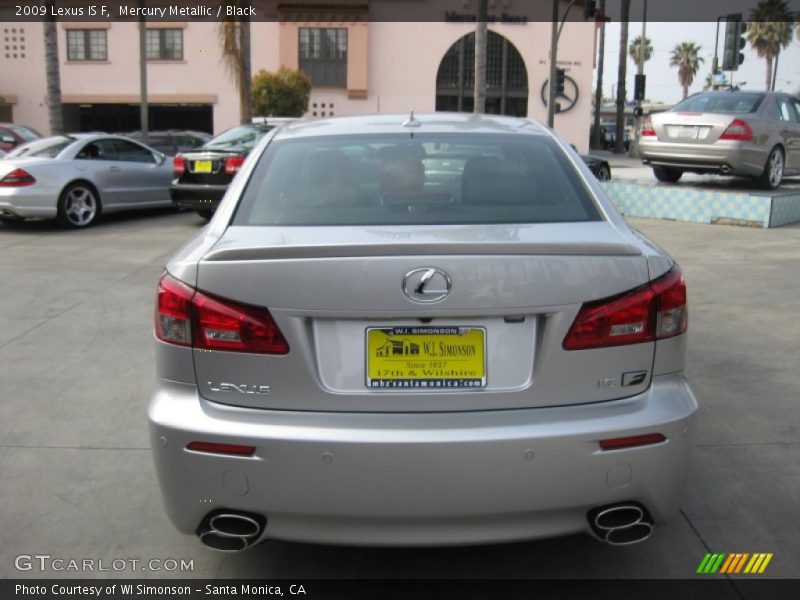 Mercury Metallic / Black 2009 Lexus IS F