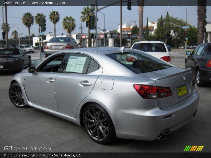 Mercury Metallic / Black 2009 Lexus IS F