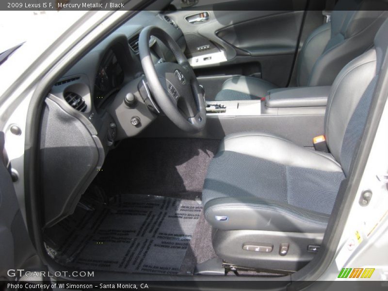 Mercury Metallic / Black 2009 Lexus IS F