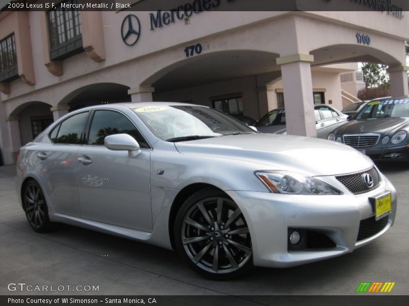 Mercury Metallic / Black 2009 Lexus IS F