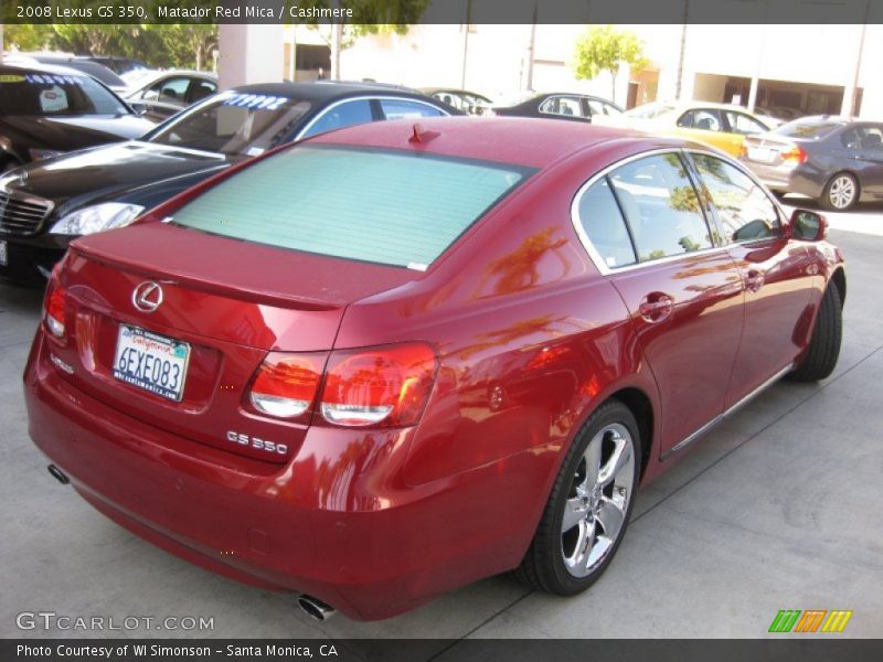 Matador Red Mica / Cashmere 2008 Lexus GS 350
